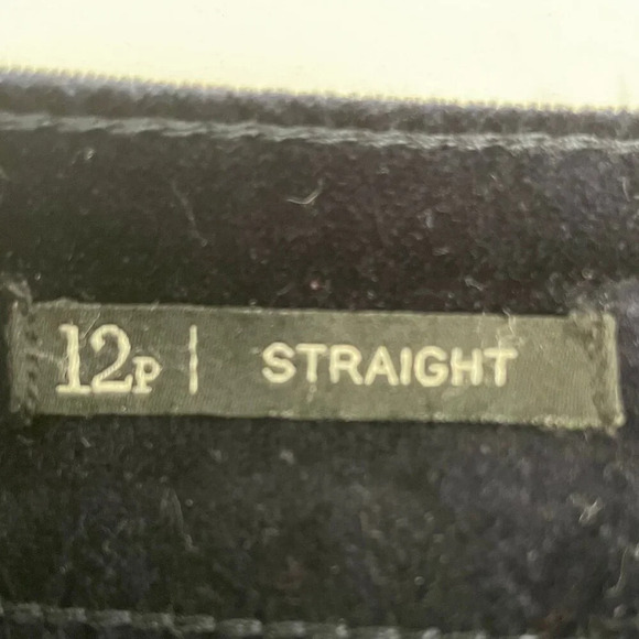 Talbots Flawless Five Pocket Petites Strght Leg Brushed Cotton Pants Navy Sz 12P - Picture 8 of 10